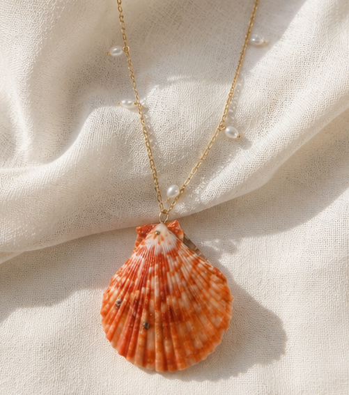 Handmade shell jewellery moodboard